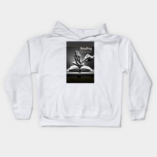 Reading Hands Poster Kids Hoodie